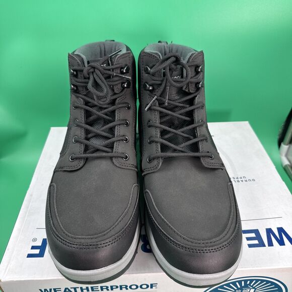 Weatherproof Jenkins Mens 10 Black Lace Up Memory Foam Hiking Boots NEW IN BOX main image 16